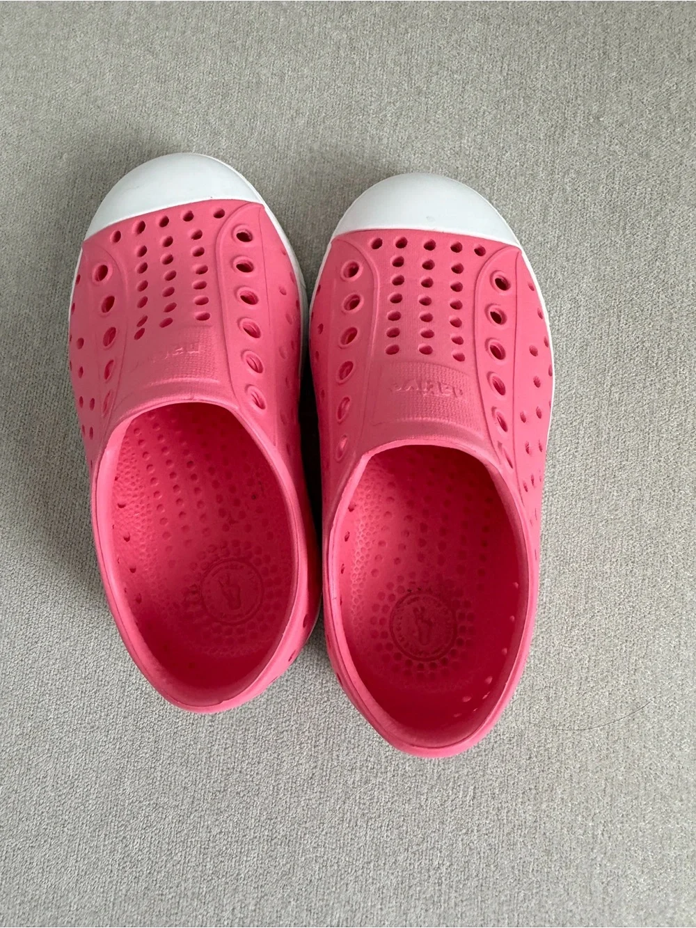 Native Shoes Kids Pink Slip-On Water Sneakers with White Toe